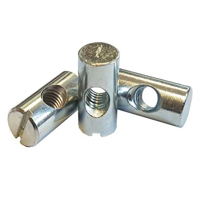 China Cross Finger Mining M8 M6 M4 M3 20mm Bright Galvanized 12 Mm Hole Barrel Nut for sale