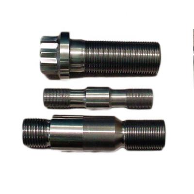 China Machining double pan cheap price cnc parts monel inconel end threaded fastener screw bolt stud for casting machine for sale