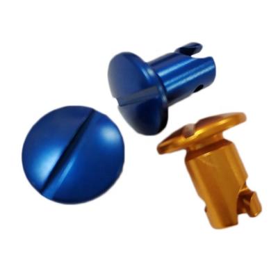 China Marine / Detection / Fastener Custom Anodized Aluminum Quarter Turn Slotted Head Button Fasteners Screw for sale