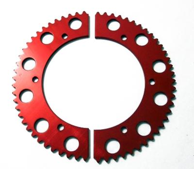 China Customized Stainless / Brass Go Kart Parts High Quality Aluminum .160 Inch Racing Split Sprocket Made In China for sale