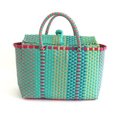 China Fashion NATIONAL Personality Summer Handbag Handbag Woven Basket Bag PP Basket Beach Bag for sale