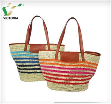 China New Arrival High Quality Trendy Best Fashion Tote Beach Paper Bag For Women Beach Bag Supplier for sale