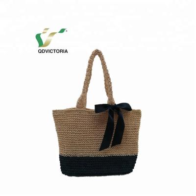 China Fashion Fashion Paper Crochet Women's Handbag Shoulder Bag Beach Bag for sale