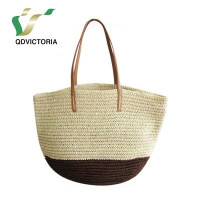 China Wholesale Large Capacity Ladies Tote Bag Fashion News Fashion Paper Straw Handbag For Women Bags for sale