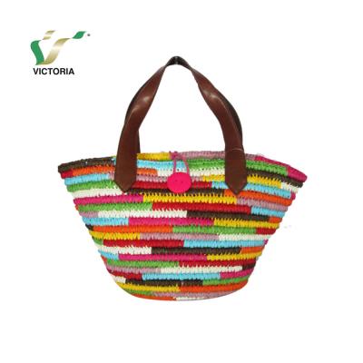 China High Quality Fashion Simple Affordable Wholesale Fashion Girl Ladies Paper Straw Bags Handbags for sale