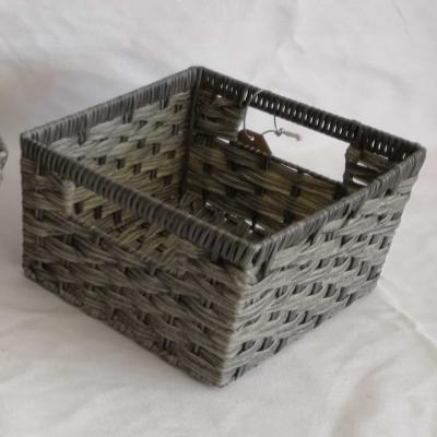 China New Arrival Designers Woven Decoration Pe Sustainable Professional Storage Basket For Home for sale