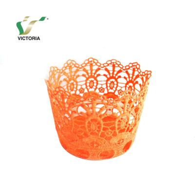 China Flower House Sustainable Fashion Woven Lace Basket for sale