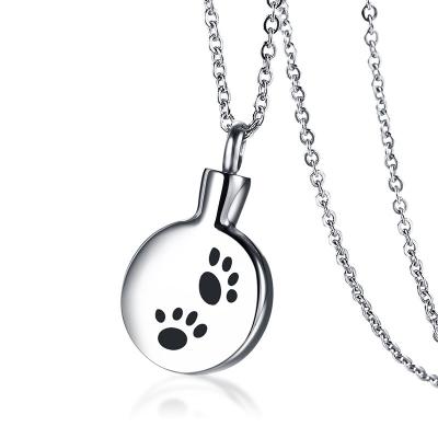 China Environmentally Friendly Stainless Steel Dog Paw Unlockable Pendant Perfume Bottle Pendant Jewelry Pendant for sale