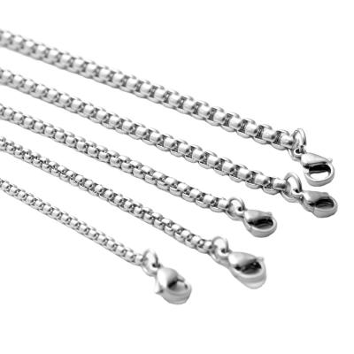 China Wholesale Environmentally Friendly Stainless Steel 4mm Chain Jewelry Accessory Necklace Chain Men Necklace Chains With Lobster Clasp for sale