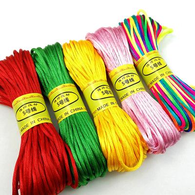 China Factory Direct 20 Meters DIY Jewelry DIY Handmade Materials 2.5mm Thick Long Braid Nylon Rope Chinese Knot For Bracelet Necklace for sale