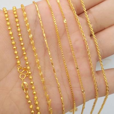 China E-Co Friendly Wholesale Necklace Chain Female Gold Transfer Beads Jewelry Box Water Wave Clavicle Chain Jewelry Accessories for sale