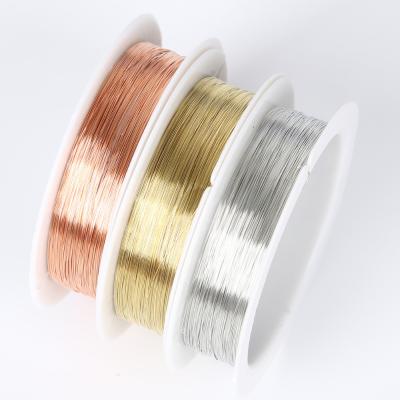 China FASHIONABLE Gold Silver Color Alloy Rope Beading DIY Wire Craft Making Jewelry Rope String Accessories for sale