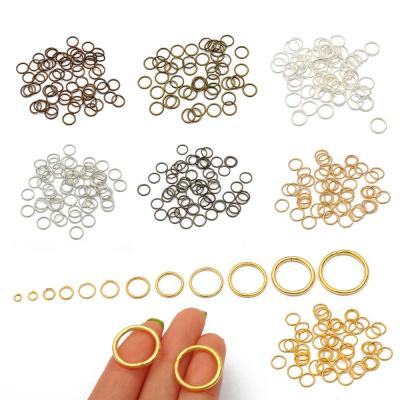 China High Quality 50-500pcs/lot 3-20mm Metal Single Loops Jump Ring and Open Slot Ring Connectors For DIY Jewelry Making Findings Deliveries for sale