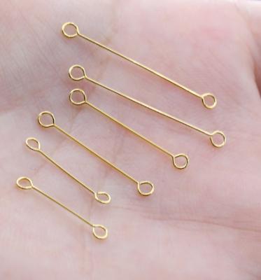 China Fashionable Wholesale High Quality Jewelry Accessories Stainless Steel Headpin Gold Plated Over Headpin For DIY Jewelry Making for sale