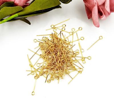 China Fashionable Wholesale High Quality Stainless Steel Headpin Accessories Gold Plated Over Stainless Steel Jewelry For DIY Making for sale