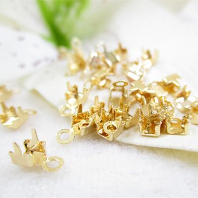 China Fashionable High Quality 24k Gold Filled 5x3mm Clasp Jewelry Terminal Findings for sale