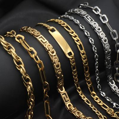 China 2022 Environmentally Friendly Trendy Women's Jewelry Stainless Steel 18k Gold Plated Charms Bangle Bracelet for sale