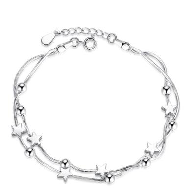 China Fashion Woman Simple Bracelet 925 Sterling Silver Jewelry Places Retro Bracelet High Quality Environmentally Friendly for sale