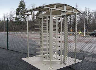 China Pedestrian Access Control Door / new design security revolving full height turnstile for School for sale