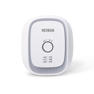 China Home Alarm White Gas Detector With Heiman UK Plug for sale