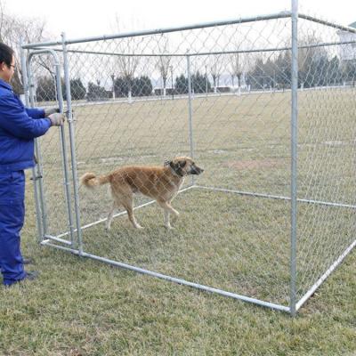 China Outdoor Large Breathable Steel Dog Racing Cage Chain Link Wire Mesh Dog Run House Kennel for sale