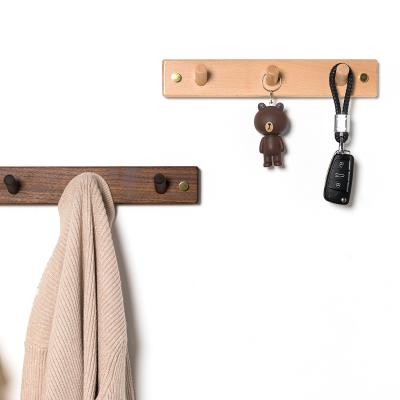 China Wall Minimalist Sundry Main Hook Household Solid Wood Coat And Hat Rack for sale