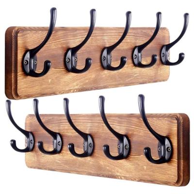 China Minimalist Wooden Clothes Hook Wall Hanging Sundries Door Clothes Rack Wall Hanging Type for sale