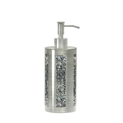 China Foam Soap Dispenser Fashion Bathroom Accessories Resin Lotion Dispenser With Glass for sale