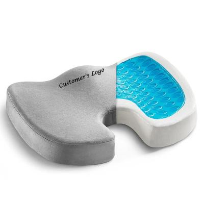 China Orthopedic Massage Coccyx Gel Enhanced Memory Foam Cool Gel Cushion for sale