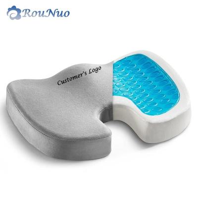 China Orthopedic Massage Coccyx Gel Enhanced Memory Foam Cool Gel Cushion for sale