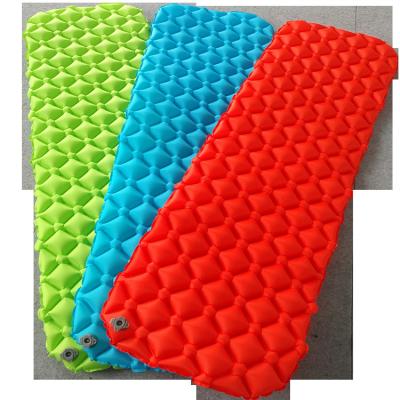 China Portable/Foldable/Easy Pack Nylon TPU Coated Far Better Than Polyester PU Coated Rib Pipe Style Ultralight Inflatable Air Sleep Mat for sale