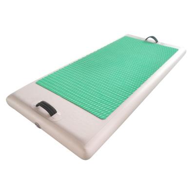 China Waterproof and Fire Resistance Water Yoga Mat Air Track Mattress Inflatable Gymnastics Mat On Water Fitness Yoga Floating Rubber Mat for sale