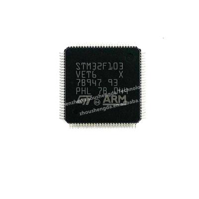 China New original microcontroller standard 32-bit main chip STM32F103VET6 LQFP-100 integrated circuit for sale