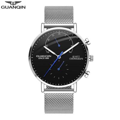 China 2021 GUANQIN GS19101 Water Resistant Men Watch Full Back Stainless Steel Water Resistant Price Guangzhou Supplier for sale