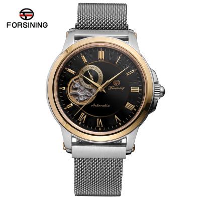 China 2021 FORSINING FSG9416M4T Chronograph Men's Automatic Mechanical Watch Stainless Steel Mesh Watches Luxury Business Mechanical Wristwatch for sale