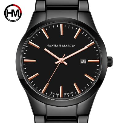 China Automatic Date Hannah Martin 2021 1756 Modern Minimalist Analogue Design Water Resistant Japan Quartz Steel Watch Men for sale