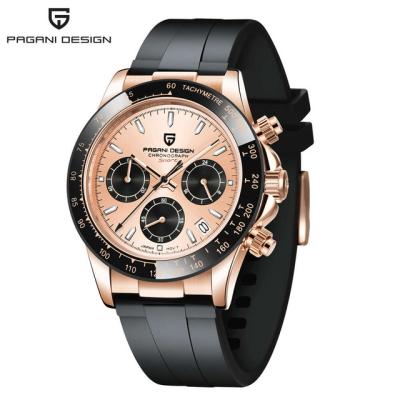 China 2021 Design 1664 Automatic Date Pagani Chronograph Stainless Steel Luxury Men's Quartz Watches Branded Relogio Masculino for sale