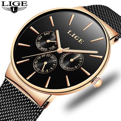 China Supplier Automatic Lige 9868 Date Quartz Wrist Watch Chronograph 2021 Waterproof Luxury Steel Hand Watches For Men for sale