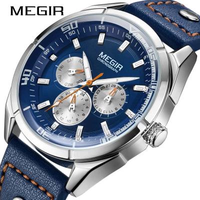 China 2021 Megir 2072 Automatic Date Sports Quartz Male Watch Luminous Waterproof Mens Wrist Watches Water Resistant for sale