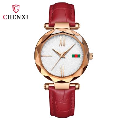 China Latest Chenxi 305 Women's Quartz Watch Water Resistant Waterproof Analog Fashion Leather Wristwatches For Ladies for sale