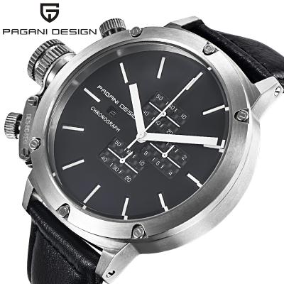 China Pagani Design CX-2332 High Quality Men's Quartz Wristwatches Leather Mens Stylish Watches Chronograph Water Resistant Custom Logo Fashion for sale