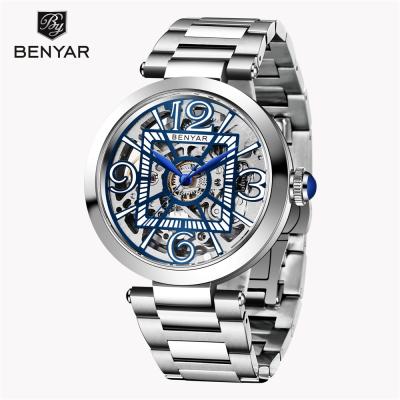 China 5182 Benyar Water Resistant Business Men's Automatic Watches Waterproof Skeleton Luxury Mechanical Watch 2021 for sale