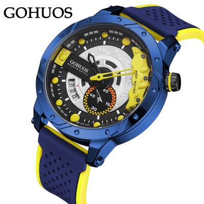 China 2021 GOHUOS Date Brand Automatic Multifuction Top Luxury Men Waterproof Casual Sports Custom Watch for sale