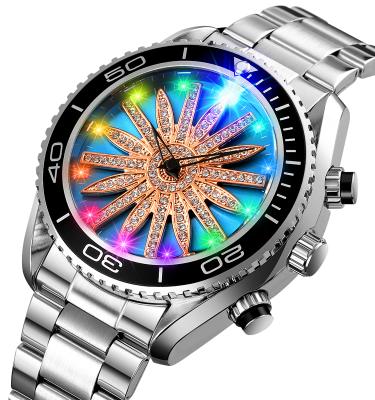 China 2021 Colorful Water Resistant Skmei 1677 Men Women Quartz Wrist LED Lights Analog Steel Watches Reloj for sale