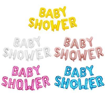 China Baby Shower Party Self Seal Balloon 16 Inch Aluminum Foil Balloon BABYSHOWER Letter Aluminum Foil Balloon for sale