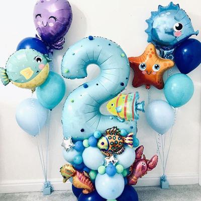 China 54 PCS Ocean World Theme Balloon Set Birthday and Anniversary Party Decoration for sale