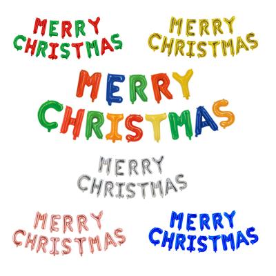 China 16 Inch MERRY CHRISTMAS Balloon Banner Self Sealing Self Inflating MERRY CHRISTMAS Balloons For Party for sale