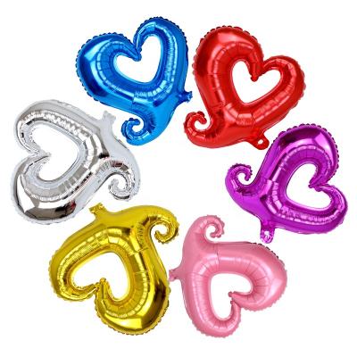 China Wholesale 18inch Cavity Heart Balloons Helium Foil Self Sealing Balloons For Birthday Valentine's Day Decoration Wedding Party Balloons for sale