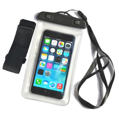 China Mobile phone pvc waterproof bag,waterproof mobile bag, transparent PVC waterproof mobile bag for sale