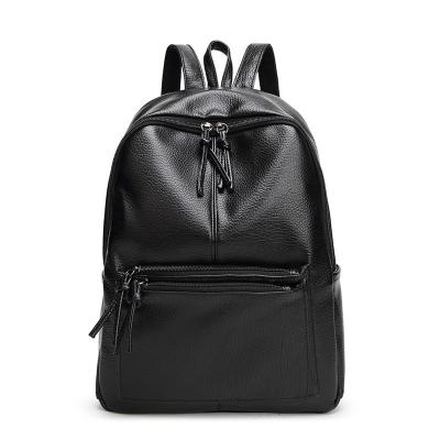 China New Travel Backpack Korean Women Backpack Leisure Student Schoolbag Soft PU Leather Women Bag for sale